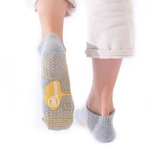 2 пары/партия женские спортивные брюки для занятий йогой носки женские нескользящие хлопковые носки с захватами силиконовый слой против скольжения точка для крытого тренажерного зала фитнеса