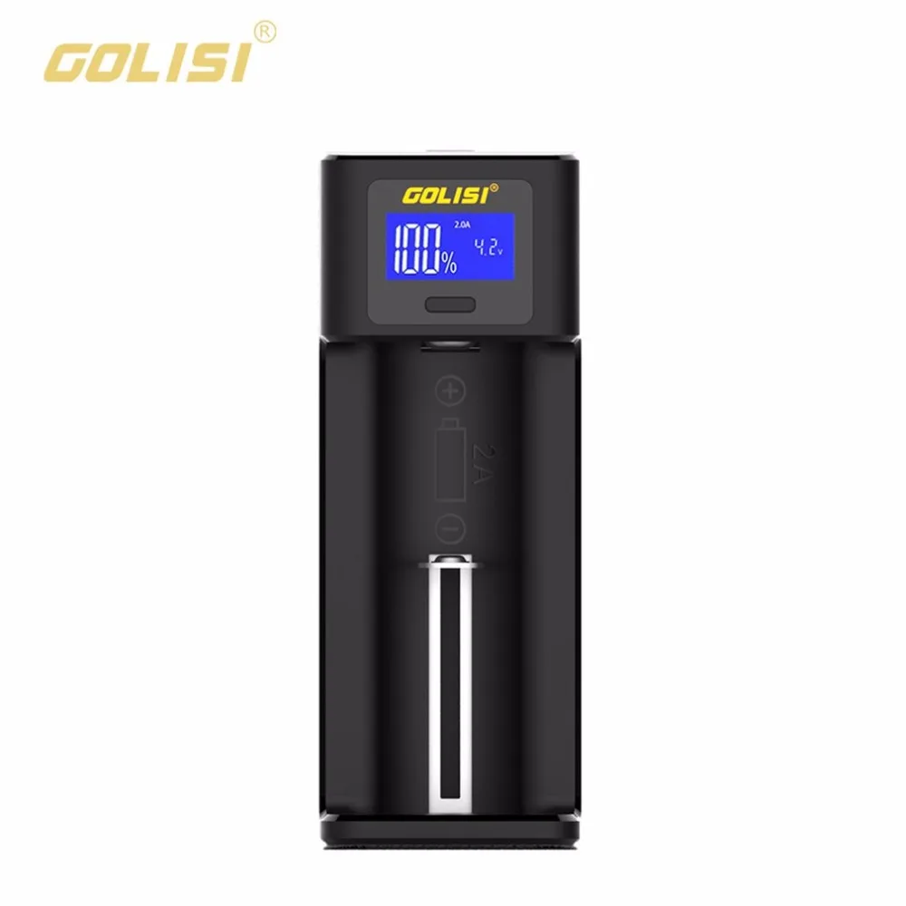 Golisi i1 умное зарядное устройство ЖК-дисплей аккумуляторная батарея зарядное устройство 2A Быстрая зарядка для 18650 21700 26650 Ni-MH Ni-cd батарея