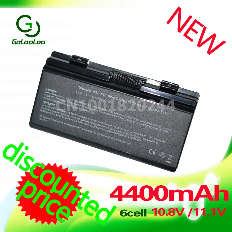 Golooloo Аккумулятор для ноутбука ASUS X58 X51L X58L T12 T12C T12Jg T12Er T12Fg T12Ug X51R X51H X51RL X58C A31 A32 X51|laptop