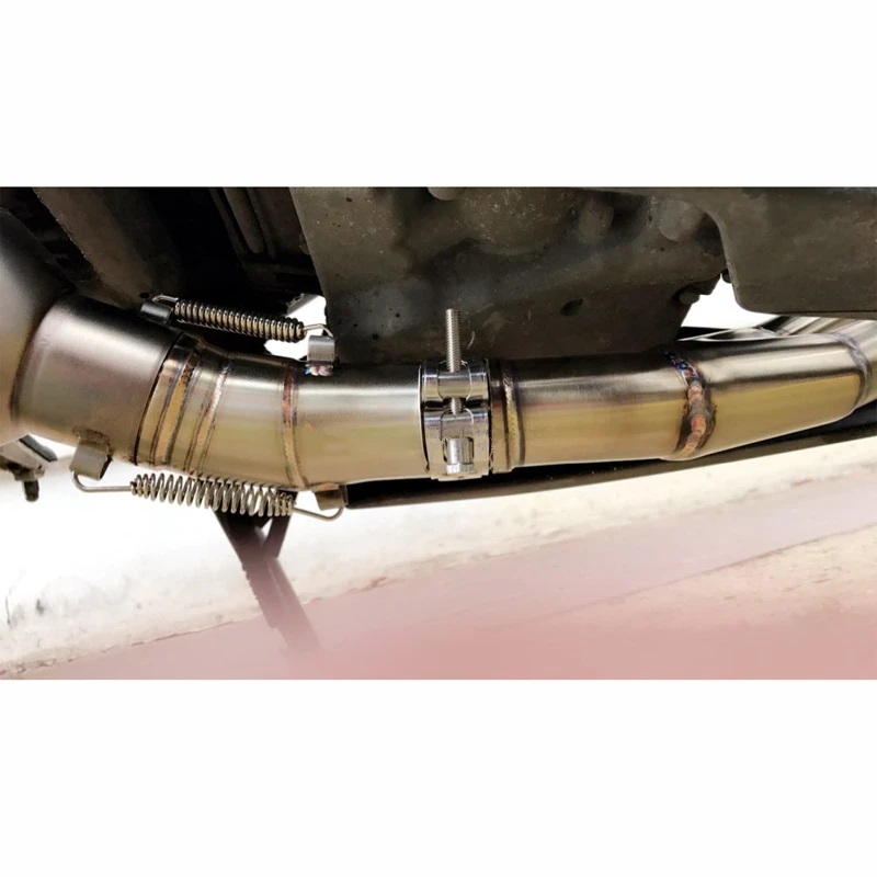 ER6N de Escape de la motocicleta escapar Moto frontal de acero inoxidable medio enlace tubo silenciador encabezados para Kawasaki ER6N ER6F Ninja650