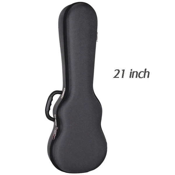 black 21 inch Чехол для укулеле, жесткая коробка, концертный тенор 21, 23, 26 дюймов, Ukelele, серый, красный, синий, черный, мини аксессуары для гитары, Красочные - Цвет: black 21 inch