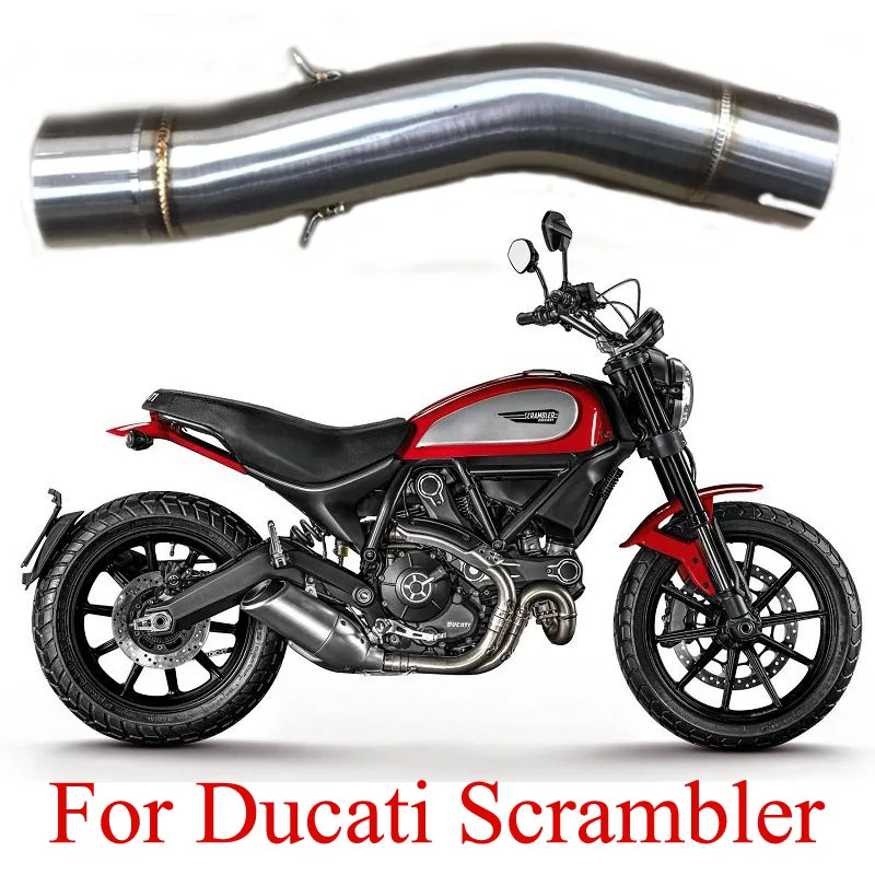 Для Ducati Scrambler 51 мм глушитель из нержавеющей стали для мотоцикла выхлопная средняя труба круглый глушитель для мотоцикла выпускная труба