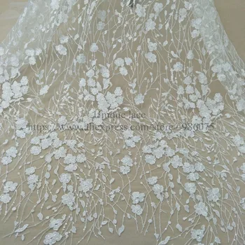 

2019 Fashion gown lace bridal lace fabric rayon ivory lace fabric 130cm lace fabric elegent dress fabric sell by yar