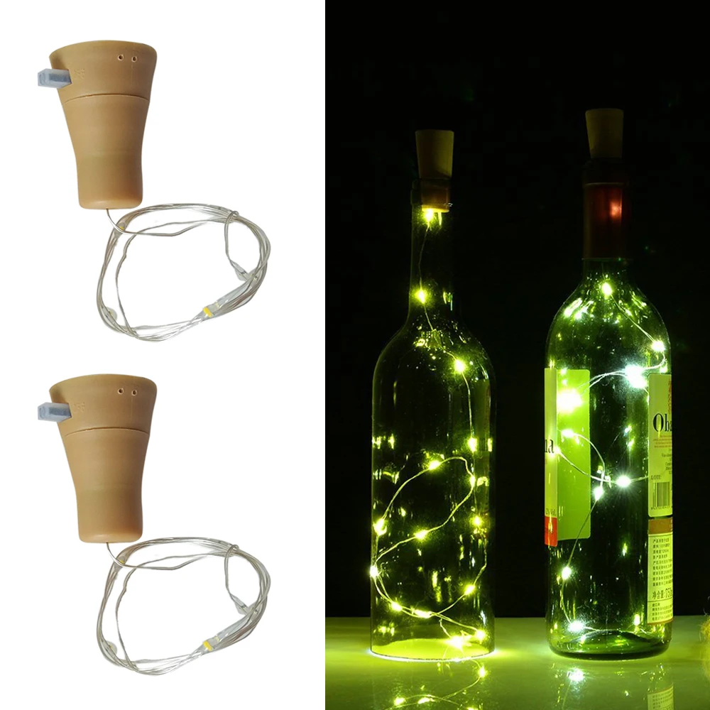 1M 3.28FT 10 LED Cork Shaped Copper Wire String Light Wine Bottle For Decoration 