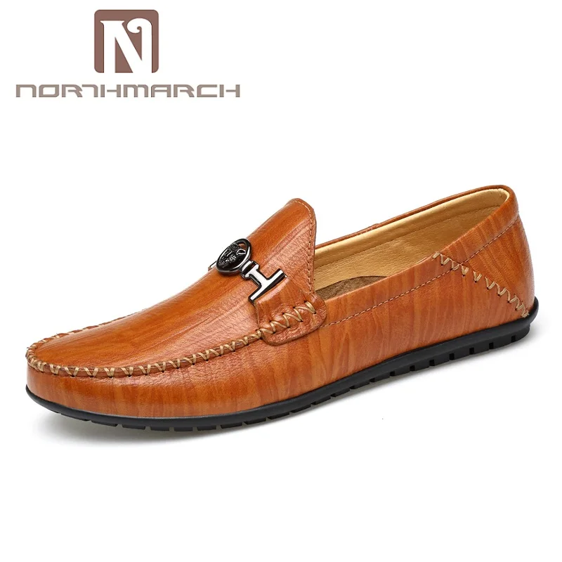 

NORTHMARCH Men's Loafers New Fashion Driving Shoes Mens Genuine Leather Loafer Shoes Lightweight Slip On Shoes Men Chaussure