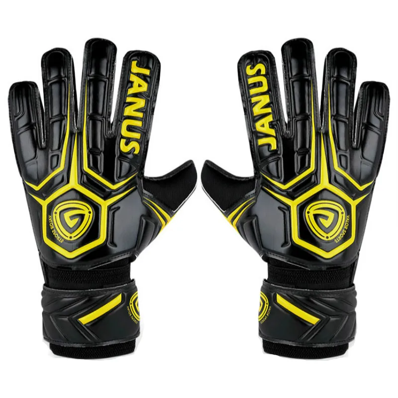 JANUS профессиональные футбольные вратарские перчатки для взрослых вратарские перчатки защита пальцев уплотненный латекс футбольные вратарские перчатки