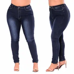 Новые женские Модные стрейч джинсы с молниями на коленях ноги штаны повседневные штаны для дам плюс Размеры 7 XL Горячая Карандаш Брюки #277546