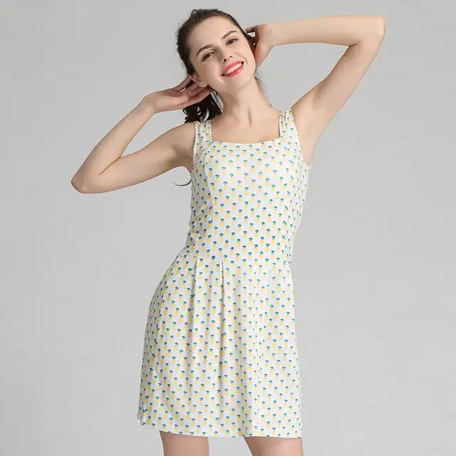 beach dress with built in bra