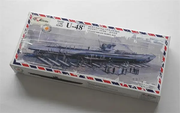 

1/700 German VII B submarine U-48 a loaded + dock scene Assembly model Toys