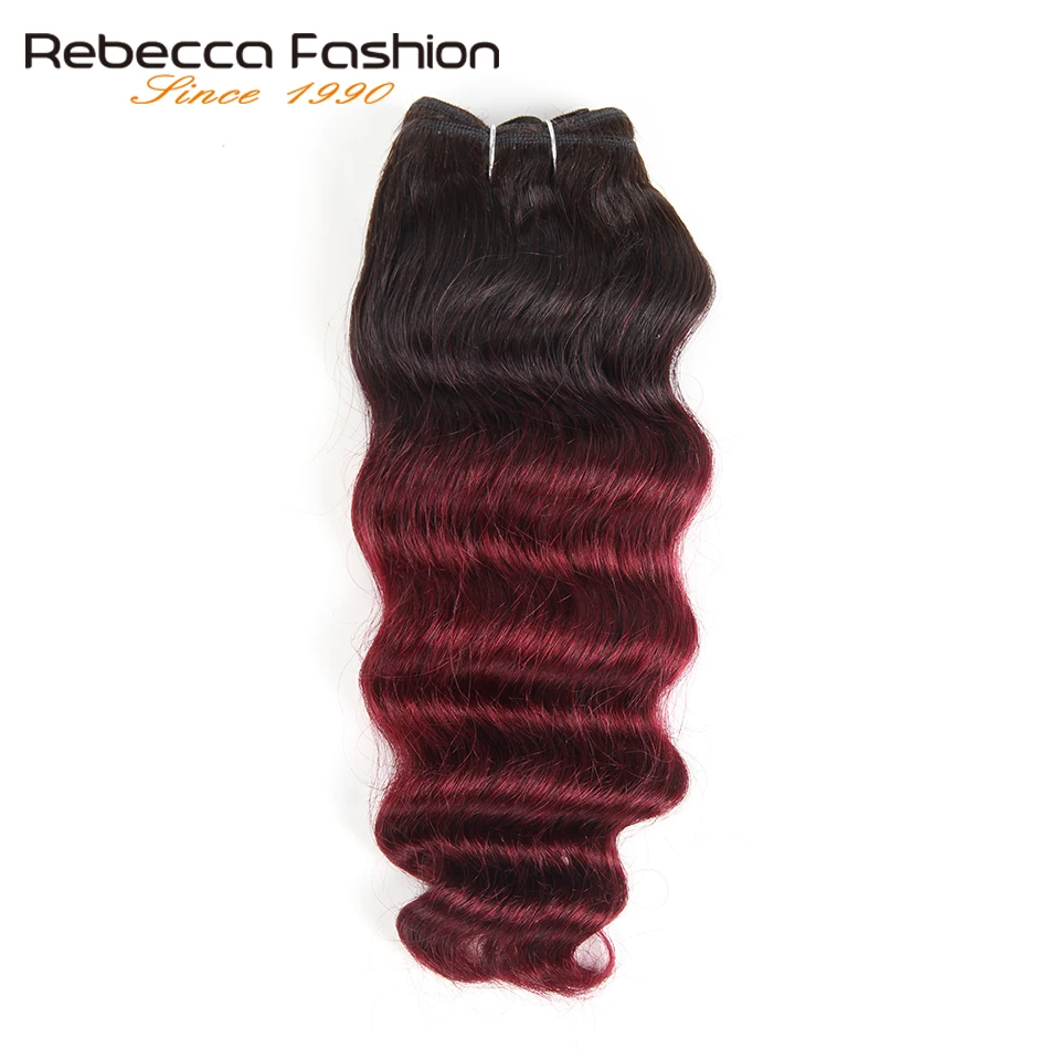Rebecca Natural Hi глубокая волна человеческие волосы 1 комплект предложения бразильский