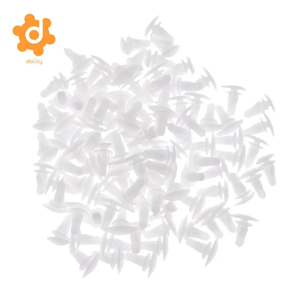 dolity 100 Pieces Car Door Sealing Strip Trim Panel Rivet Fastener 7.8mm Hole
