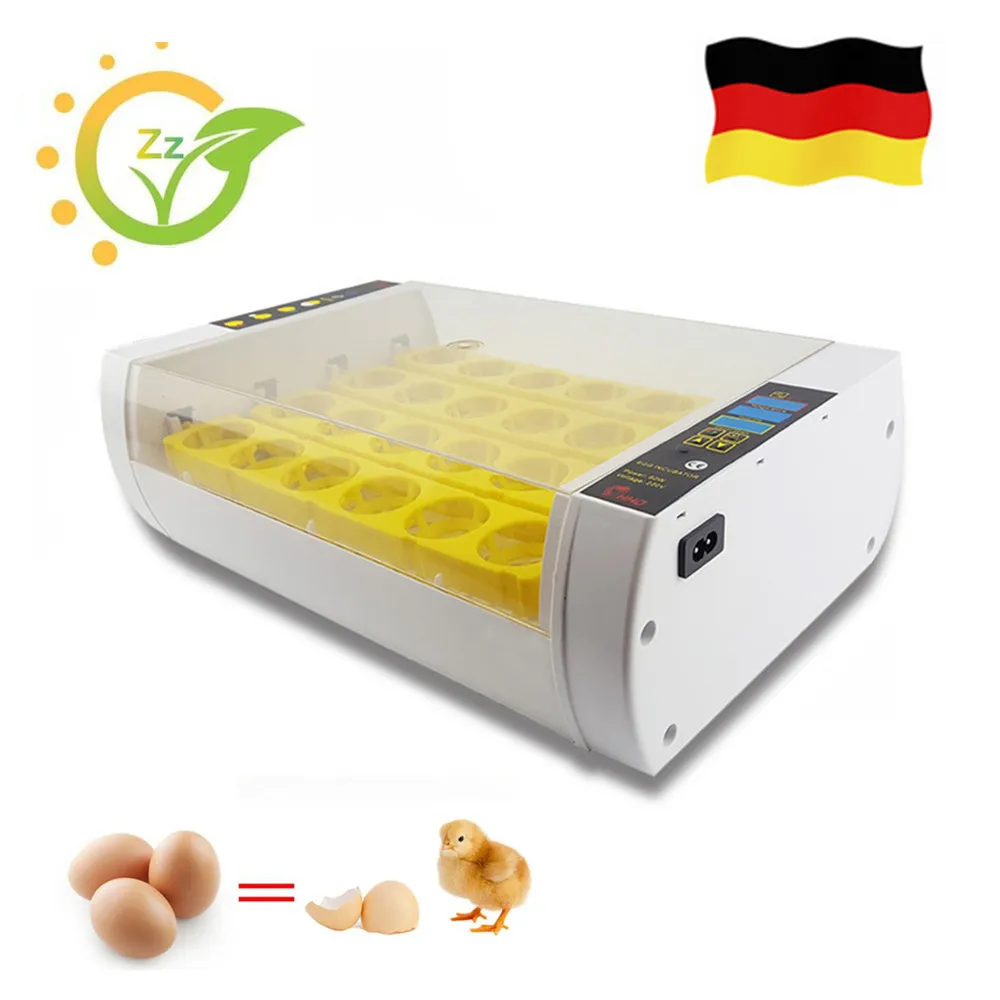 

Fully Automatic Poultry 24 pcs Eggs Incubator Temperature Control Bird Chicken Hatcher Hatching Electric Machine