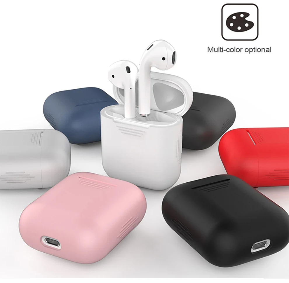 Для Apple AirPods наушники случае аксессуары AirPod чехол Роскошный чехол для Airpods Apple мягкий силиконовый защитный Air стручки случаях