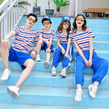 

Family Outfit Matching Summer Dad Son Cotton T-shirts +Shorts Mum Daughter Causal T shirt +Sport Pants Couple Matching Set