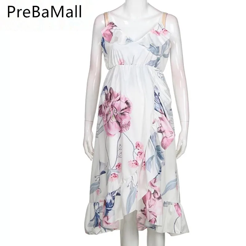 Prebamall элегантные платья для беременных Платья модное платье для мамы Повседневное цветочный платье одежда для мамы реальный Для женщин беременных Костюмы B0599