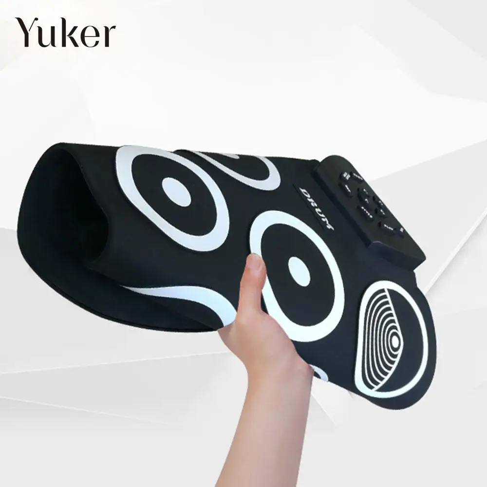 

Black White Percussion Electronic Drum Originality Durable Drum Pad Beginner Roll-Up Drum Practical