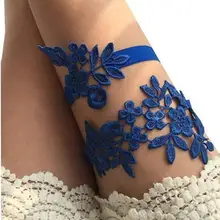 2 шт белые темно-синие свадебные подвязки с цветочной вышивкой сексуальные подвязки для женщин/невесты облегающее кольцо Свадебная подвязка для ног