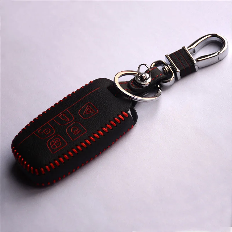 

2017 cow leather car key pack cover / key case holder shell keychain accessories for Land Rover Range Rover Evoque/Jaguar