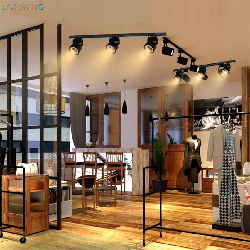 Us 23 7 21 Off Led Ultra Thin Spotlights Living Room Home Bedroom Wall Mounted Track Lights Ceiling Cob Downlight Store Wall Guide Lamp Fixture In