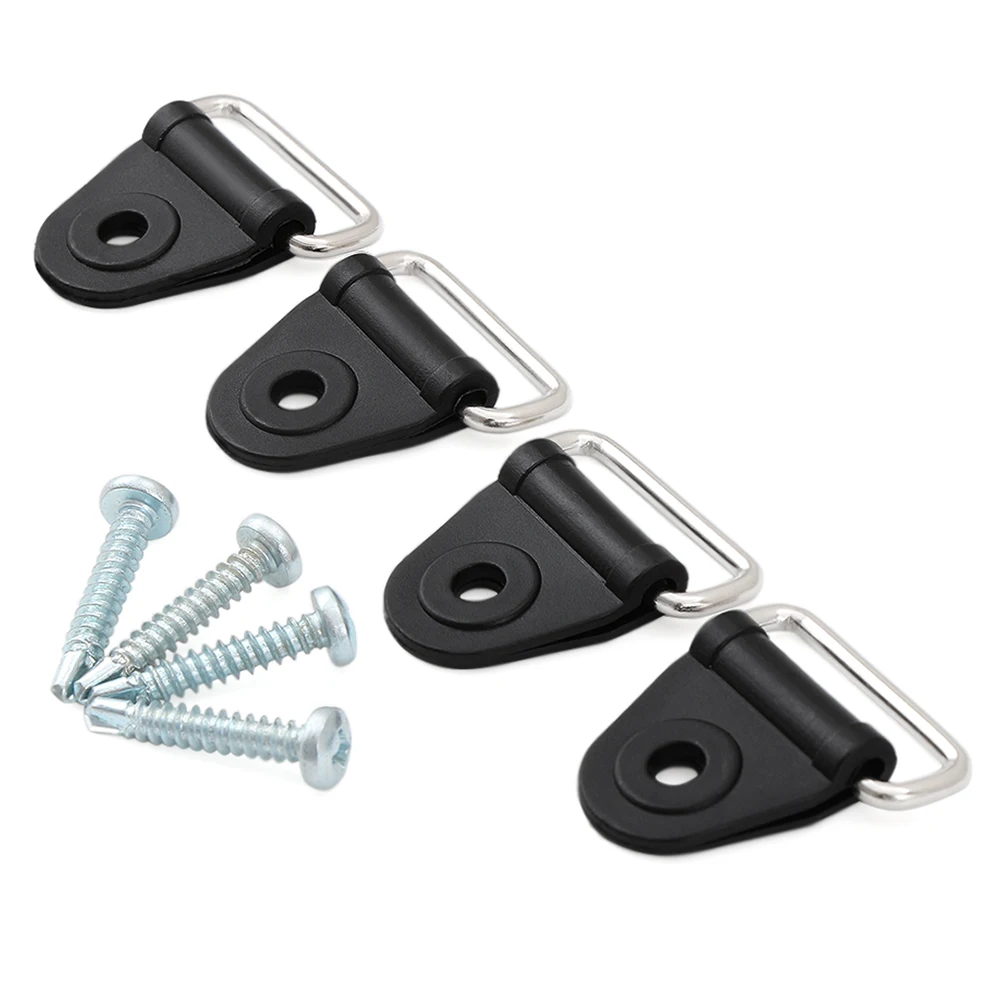 

4Pcs Car Rear Trunk Boot Floor Cargo Net Tie Down Hook Ring Loop Hanging Fixings