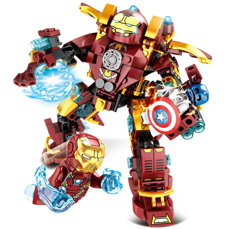 

SY1340 Marvel The Avengers Iron Man Smash Hulk Buster Building Blocks Set Toys for Children Hulkbuster Superheroes Mk46