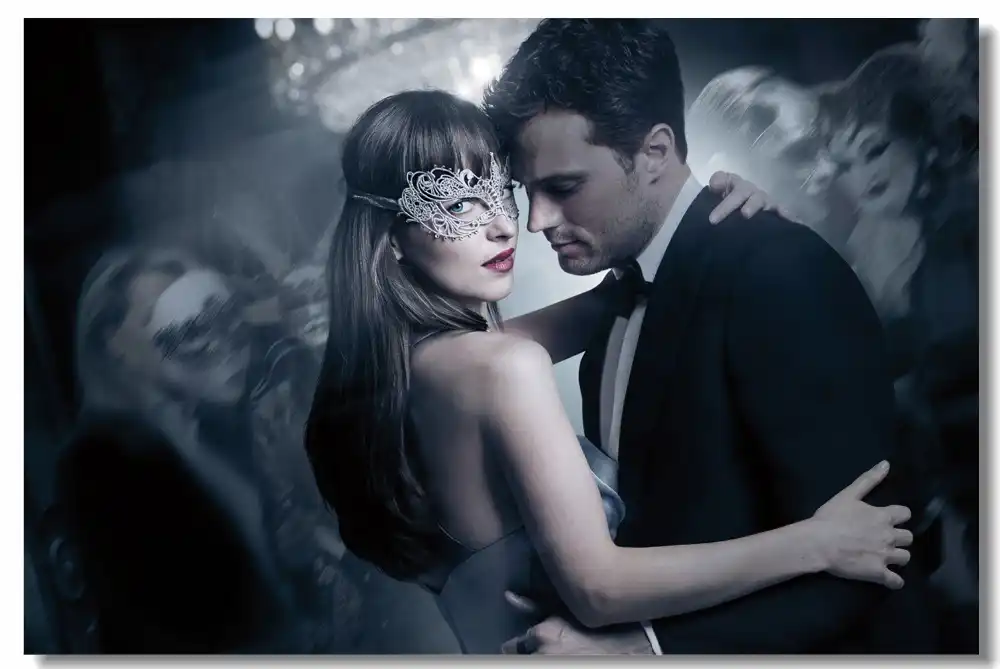 Custom Canvas Wall Decor Fifty Shades Freed Poster Fifty Shades Darker Wallpaper Dakota Johnson Jamie Dornan Wall Sticker 08 Wall Stickers Aliexpress