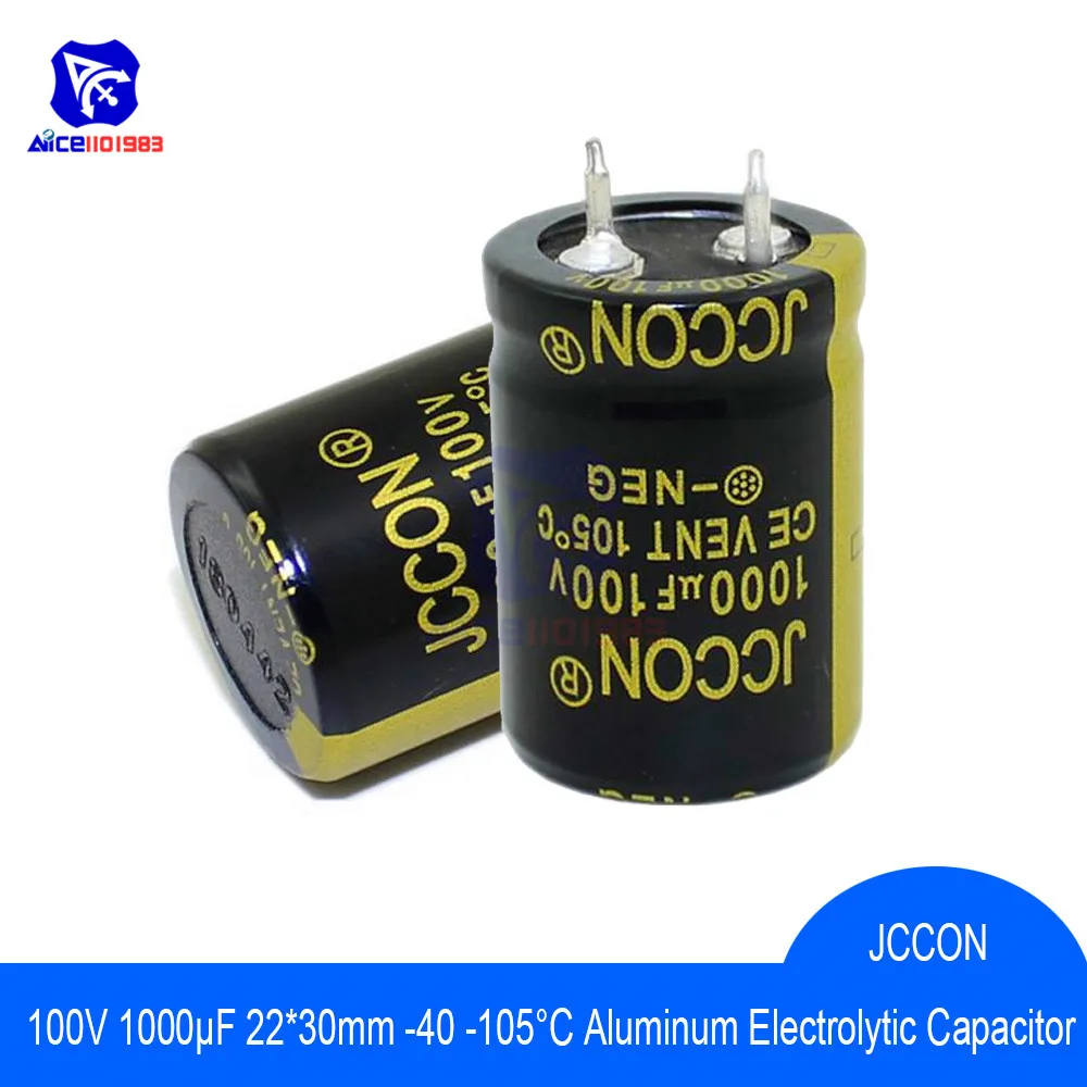 

Aluminum Electrolytic Capacitor 100V 1000uF 22x30mm High Frequency Low ESR 100V1000μF 22*30mm Capacitor