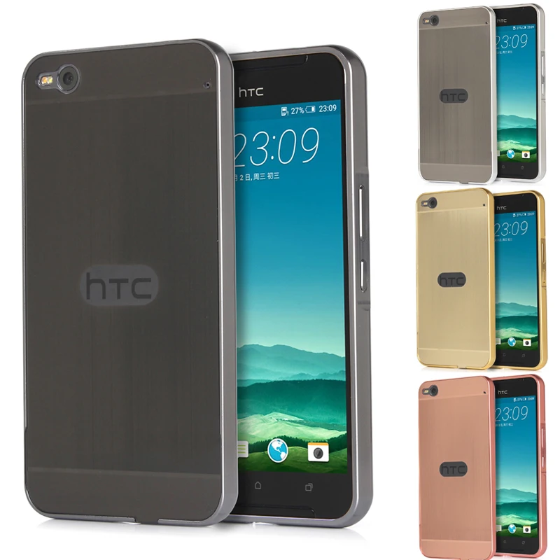 

For HTC One X9 Brushed mirror Back Cover Case for HTC One X9 Plating Aluminum Metal Frame for HTC One X9 Case 5.5''