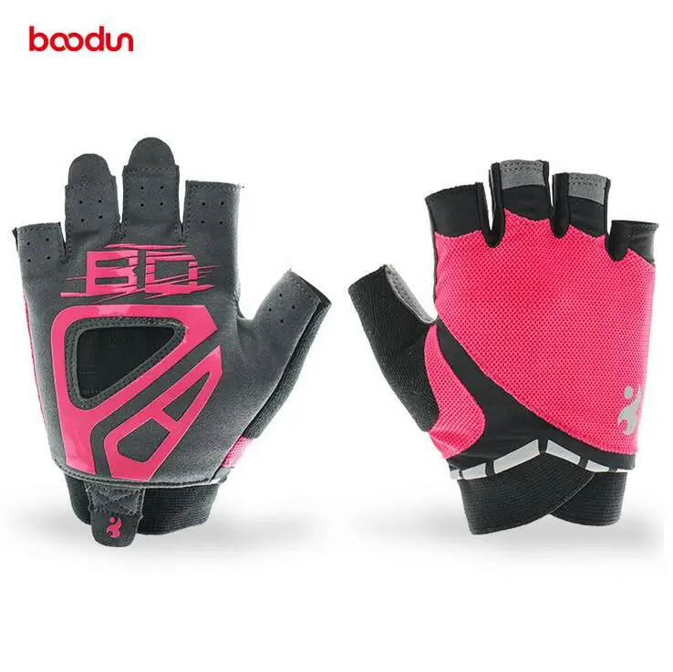 Boodun Sports Body Building Training Women Breathable Fitness Gym Exercise Weightlifting Women Half Finger Yoga Gloves