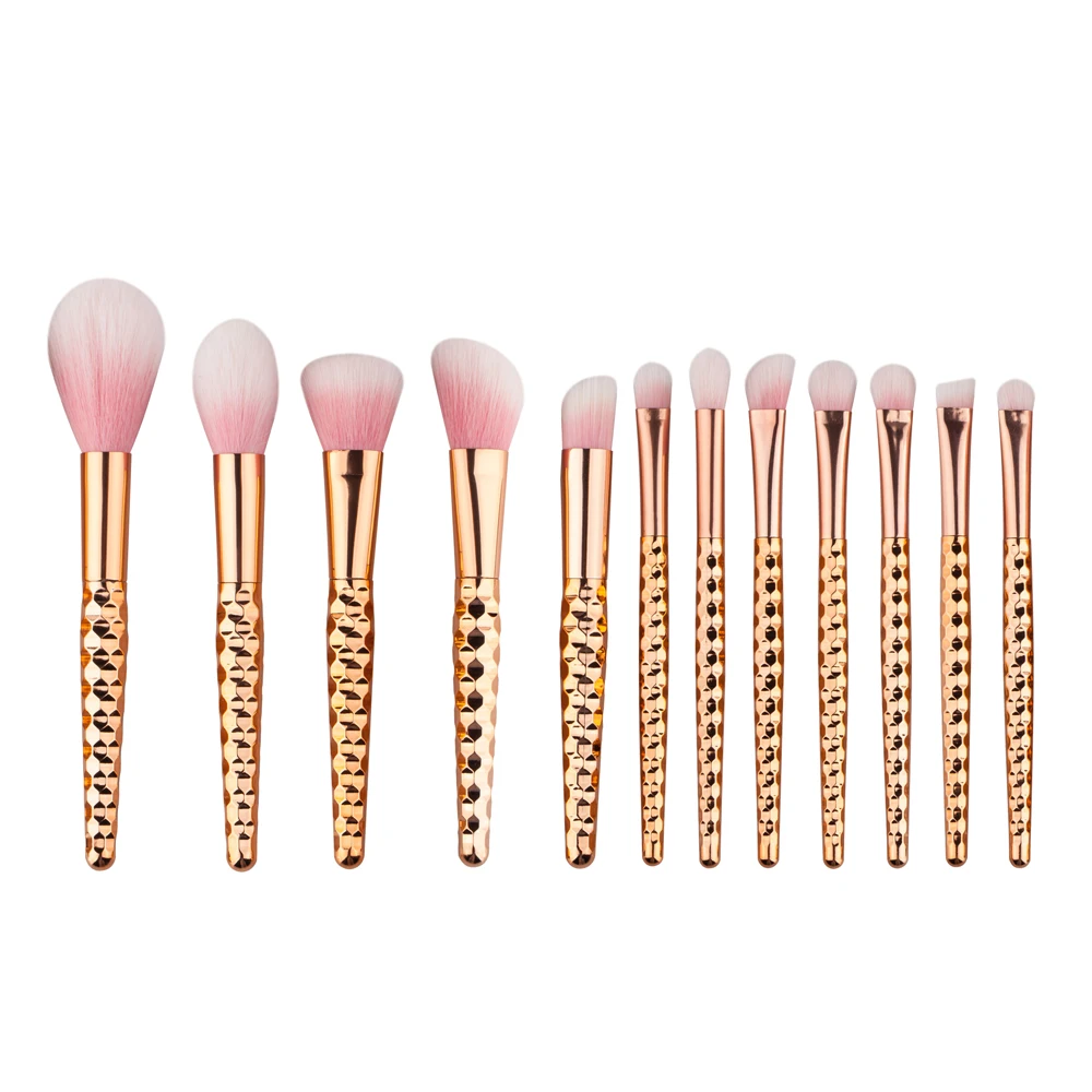 

12 pcs Honeycomb Makeup Brush Set Eyeliner Eyeshadow Eyebrow Lip Cosmetic Brush Kit Pro Powder Blush Concealer Foundation brush