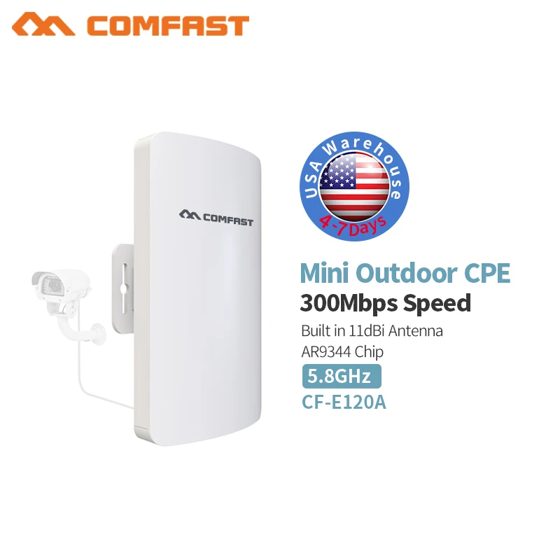 

11ac 5GHz 300Mbps 3KM Outdoor CPE Wireless WiFi Repeater Router Extender AP Access Point WiFi Bridge 11dBi Antenna POE Adapter