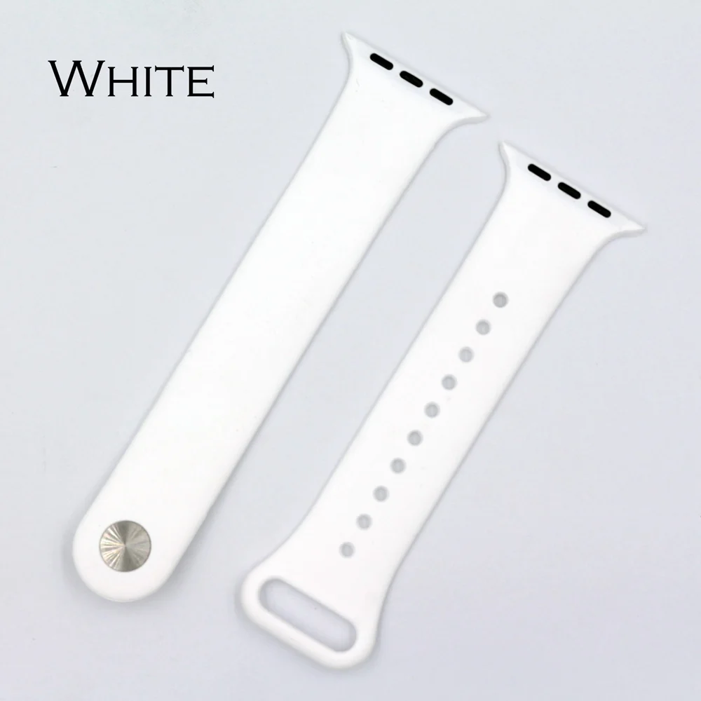 Силиконовый ремешок URVOI для apple watch 5, 4, 3, 2, 1, ремешок для iWatch, спортивный ремешок, застежка, официальные цвета 40 мм, 44 мм - Цвет ремешка: White