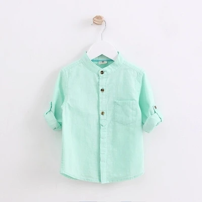 2017 Spring Children Shirts Cotton Linen Long Sleeve Baby Boys