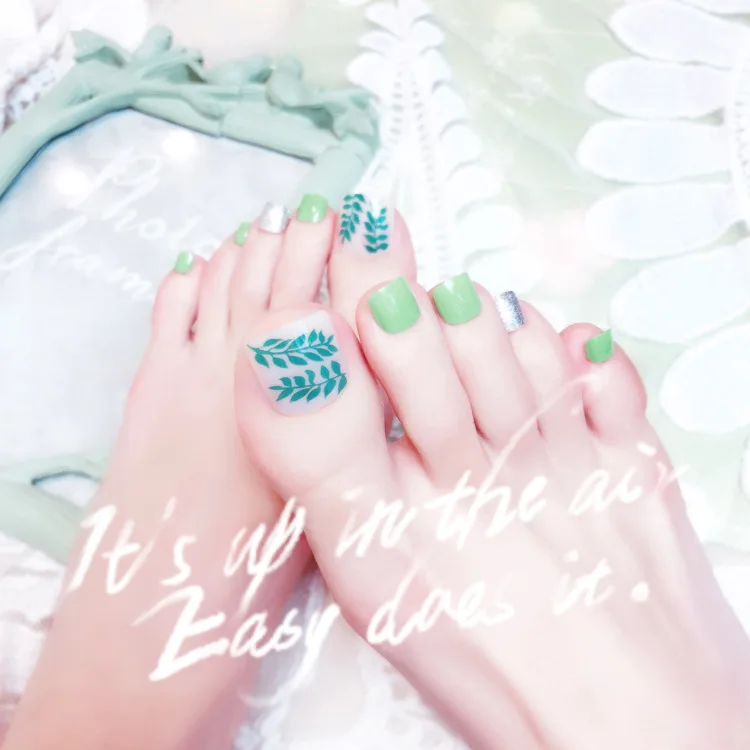 

2018 New Styles choose Toenails Fake Nails Elegant Marble Artificial Square Nail Tips with Glue Sticker unhas Press on nails#