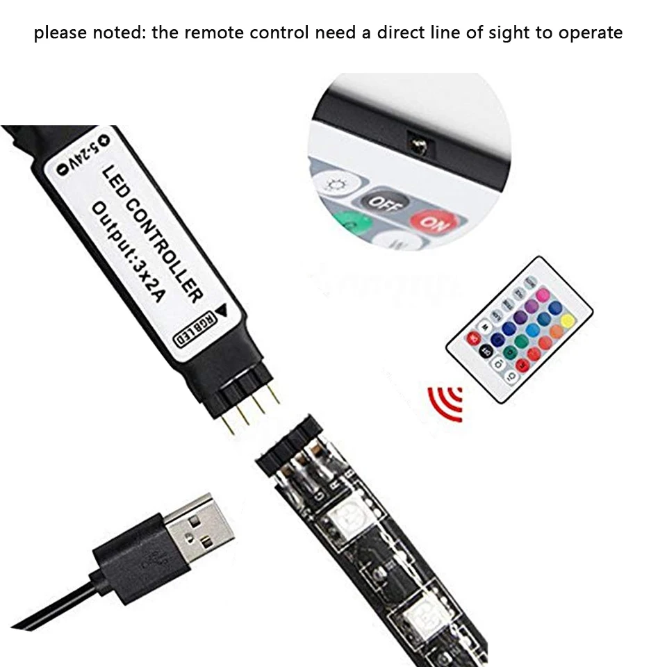 Светодиодный контроллер 5 В USB светодиодный RGB мини 3 ключа пульт дистанционного
