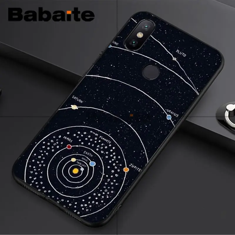 Black With White Moon Stars Space Astronaut