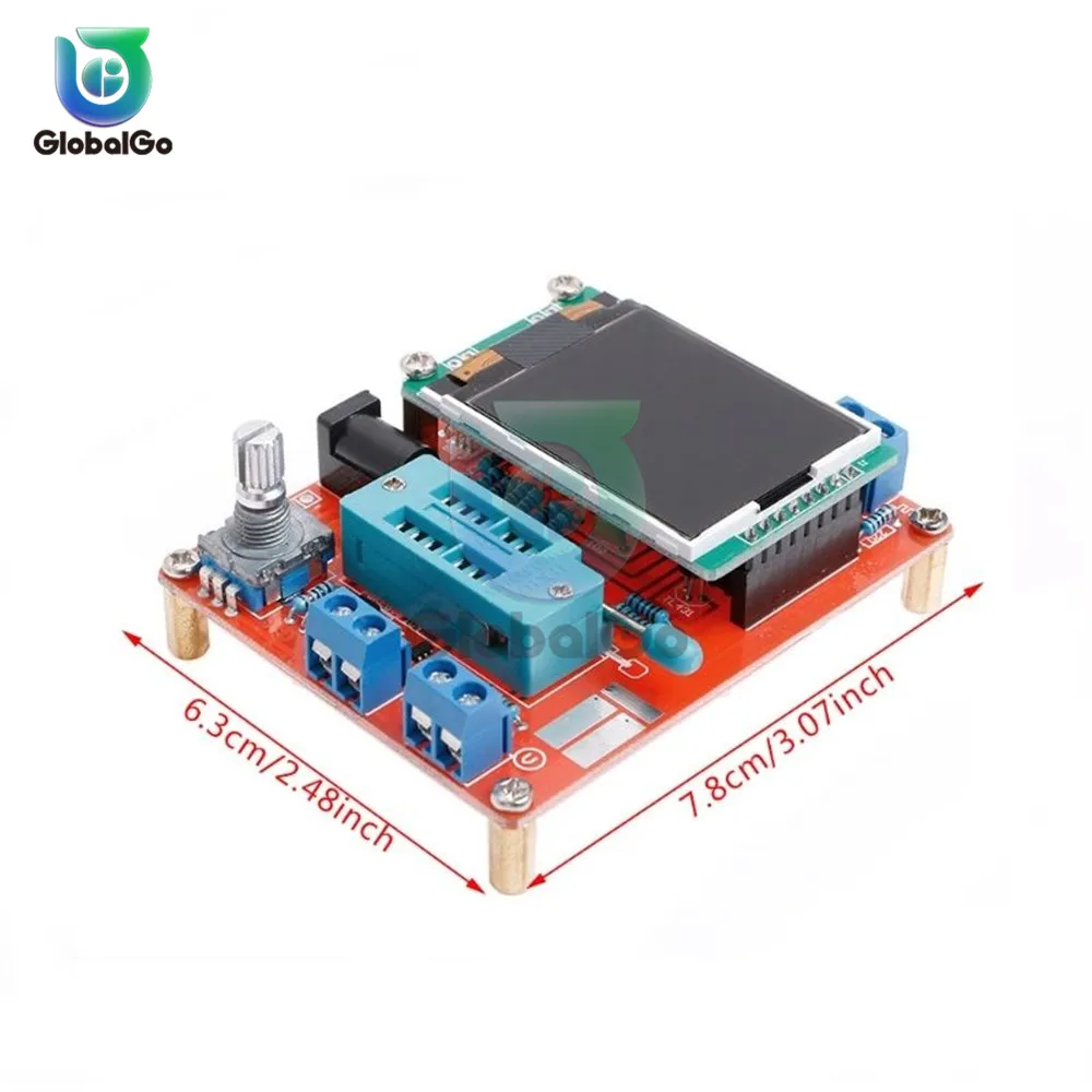 Русский GM328 Цифровой мультиметр Транзисторный тестер LCR Диод Емкость ESR Метр PWM Частота прямоугольной волны Генератор