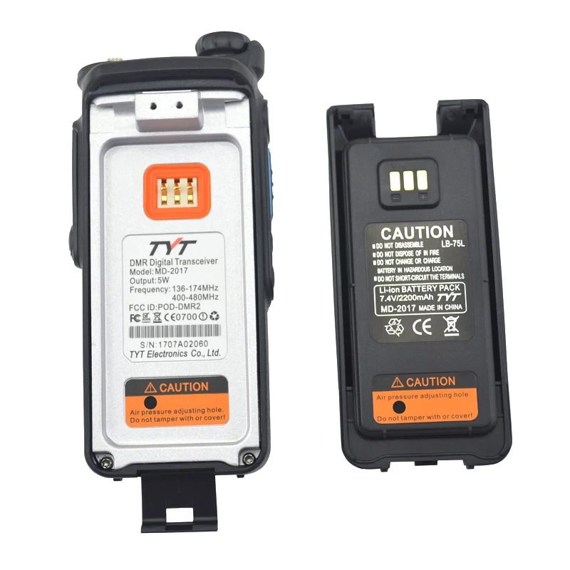 IP65 Водонепроницаемый TYT MD- двухдиапазонный DMR цифровой портативный двухсторонний радиоприемник