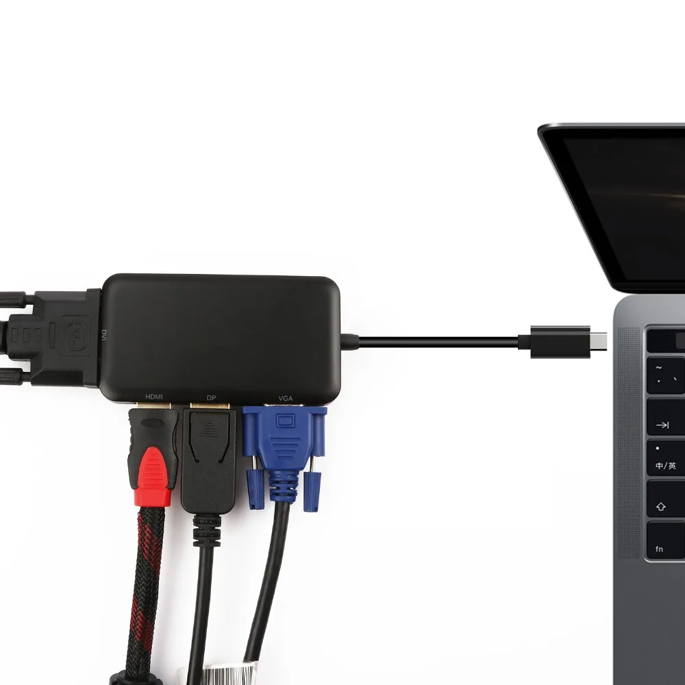  Jckel USB C HUB USB C 3.1 to HDMI DP Displayport VGA DVI Adapter USB C to HDMI VGA 1080P Video Conv