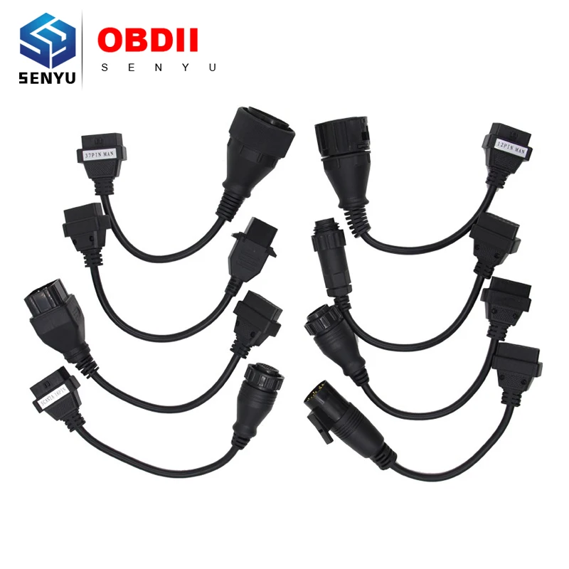 

8Pcs Full Sets Truck Cables for TCS Pro Diagnostic OBD OBD2 OBDII Extension Cables Work for Truck TCS Pro