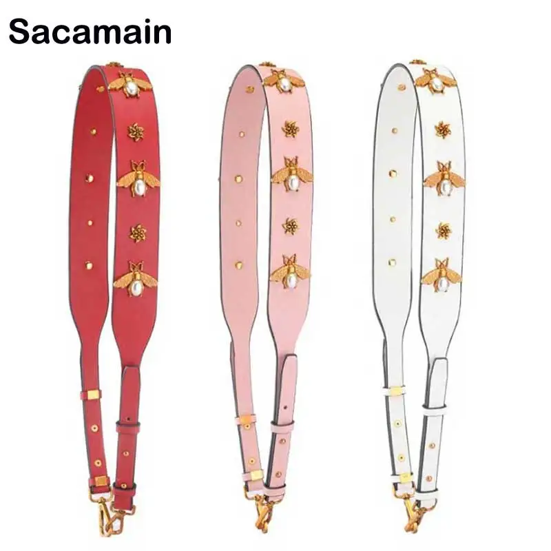 

Fashion Bee Metal Shoulder Hanger Handbag Strap Adjustable Strap Belt For Bags Handbag DIY Osmond Bag Accessories Long Bag Strap