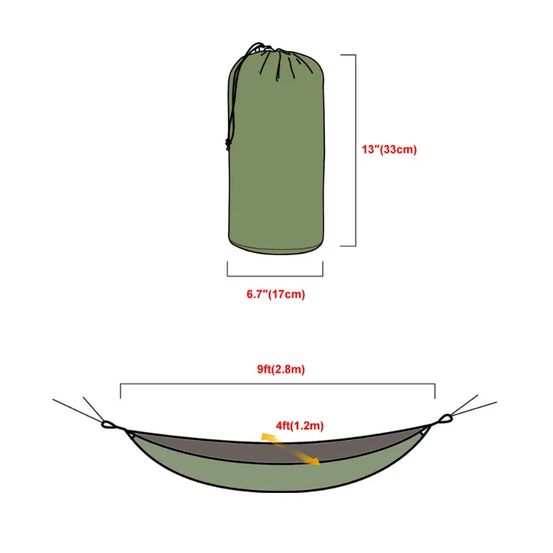 OneTigris легкий полноразмерный гамак под одеяло 23 F до 41 F(-5 C до 5 C) подходит для холодной зимы