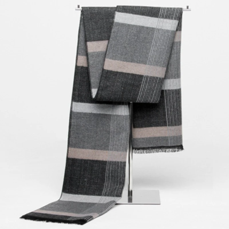 2016 Korean Fashion Shawl Europe Scarves Men New Winter Warm Cashmere Scarf Business Leisure font b