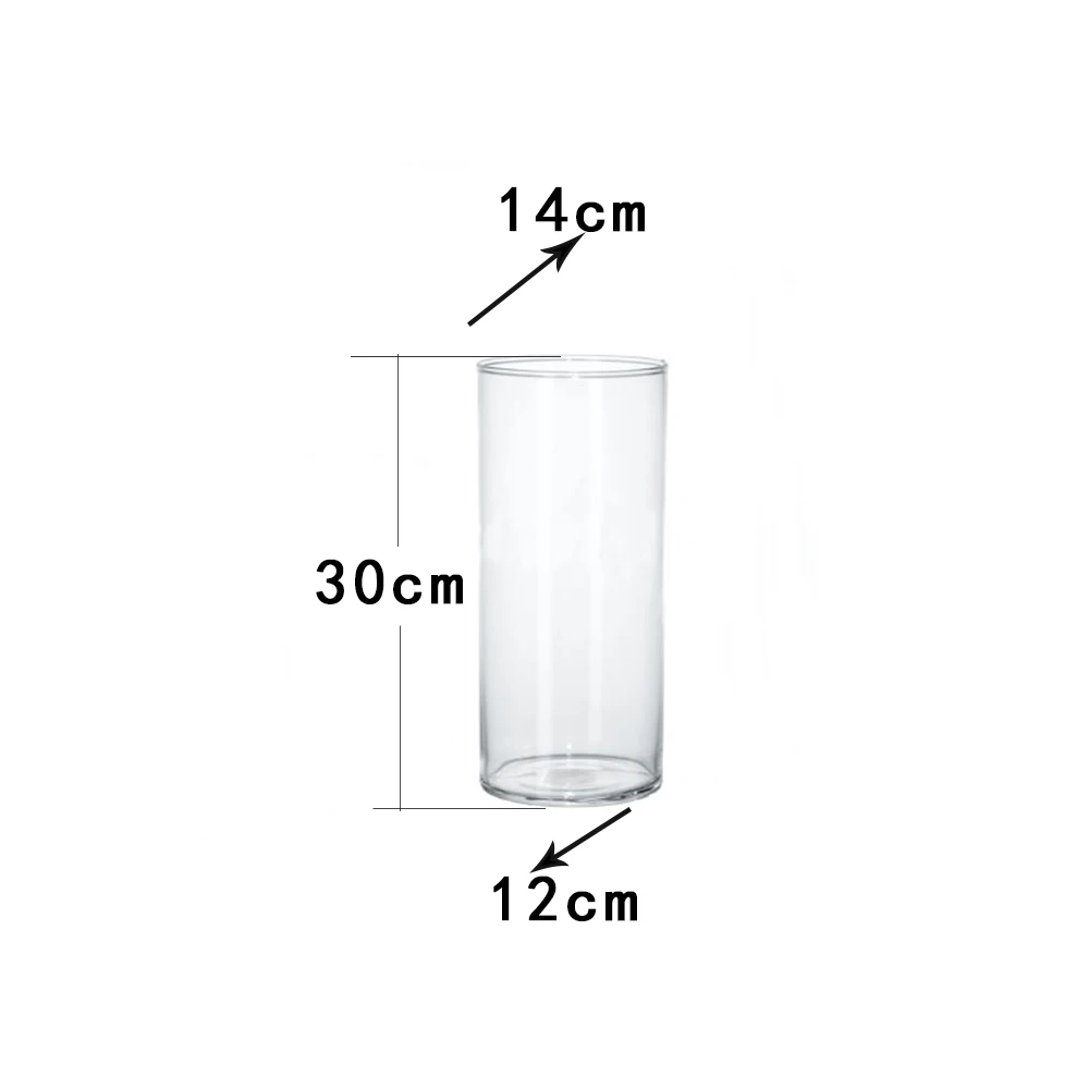 Пластиковая прозрачная круглая цилиндрическая ваза, подвесная ваза для растений, цветов, свадебной вечеринки, спальни, гостиной, офиса, украшения для дома - Цвет: 30cm height