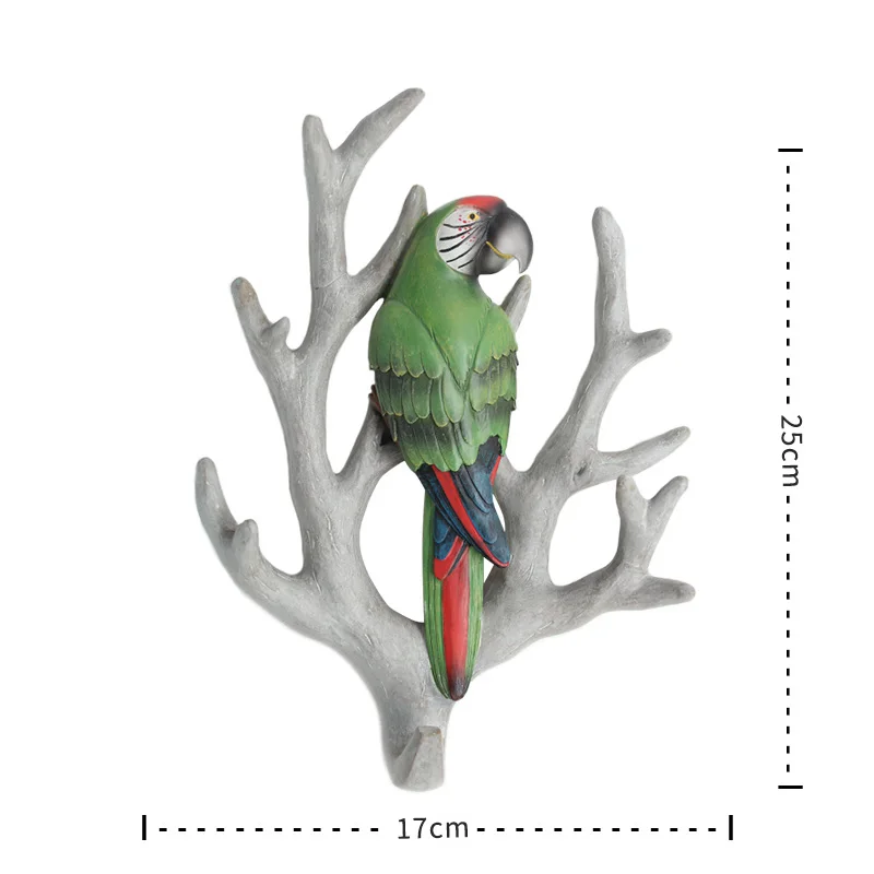 Roogo украшение дома свадебный подарок для друга сад twee parrot серии настенные крючки-Вешалки для сумок Держатель Смолы - Цвет: RDA4C4
