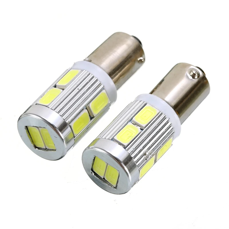 

2pc/set Auto Car BA9S Interior Light H6W 10SMD LED Side Light Bulb Canbus No Error Universal Cool White Number Plate Lamp