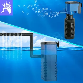 

Mini 3 in 1 Aquarium Filter 4w Multi-function Fish Tank Internal Purifier Submersible Pump Spray Waterfall Increase Oxygen