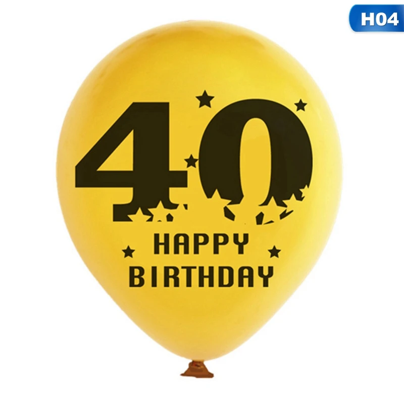 10 шт. на день рождения цифровой баллон латексный шар номер 20 30 40 50 60 лет 1-й 2-й день рождения украшения для детей - Цвет: 04