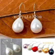 Хорошая капля КАПЛЕВИДНАЯ натуральная морская раковина жемчужные серьги оптом Лот