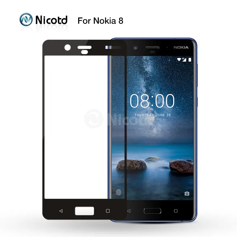 

For Nokia 8 Colorful 2.5D Full Cover Tempered Glass Anti-Explosion Safety Screen Protector For Nokia 3 5 6 7 8 screen protection